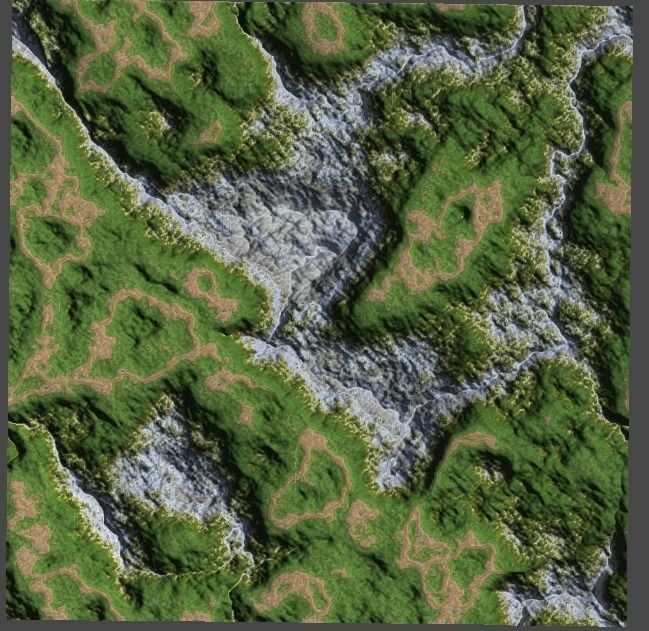 land1 mountain with grass and rocks 3D model_1