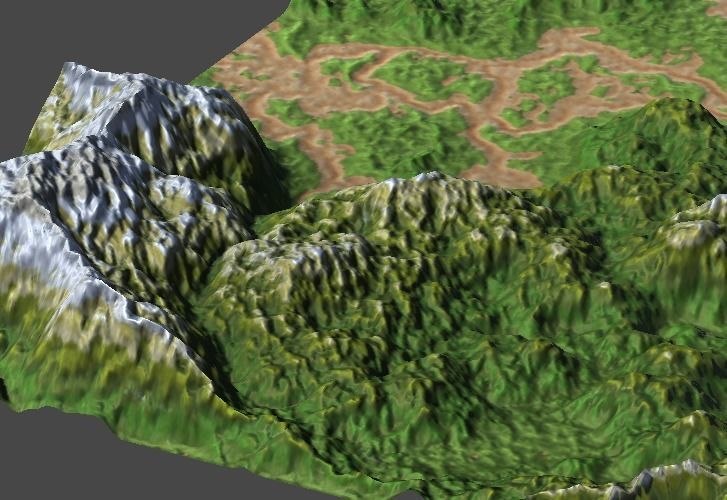 land1 mountain with grass and rocks 3D model_10
