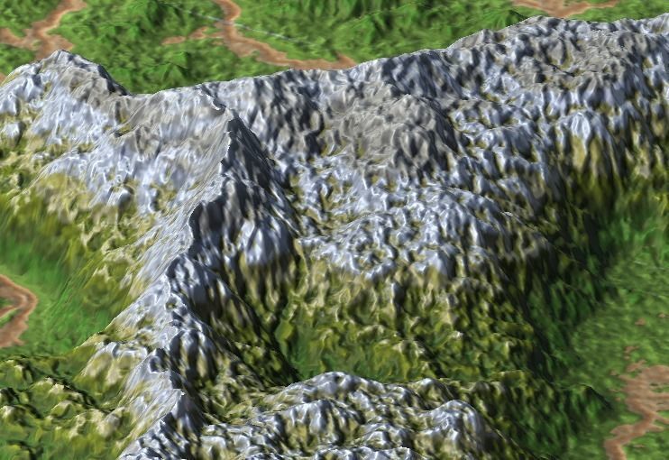 land1 mountain with grass and rocks 3D model_9