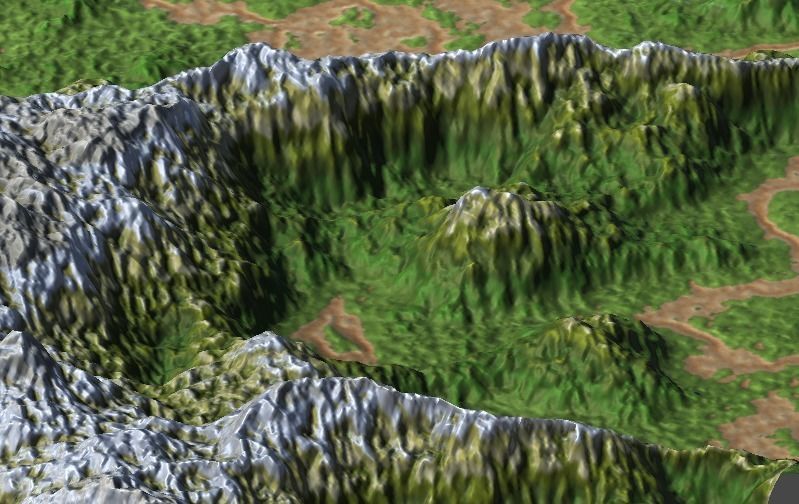 land1 mountain with grass and rocks 3D model_5