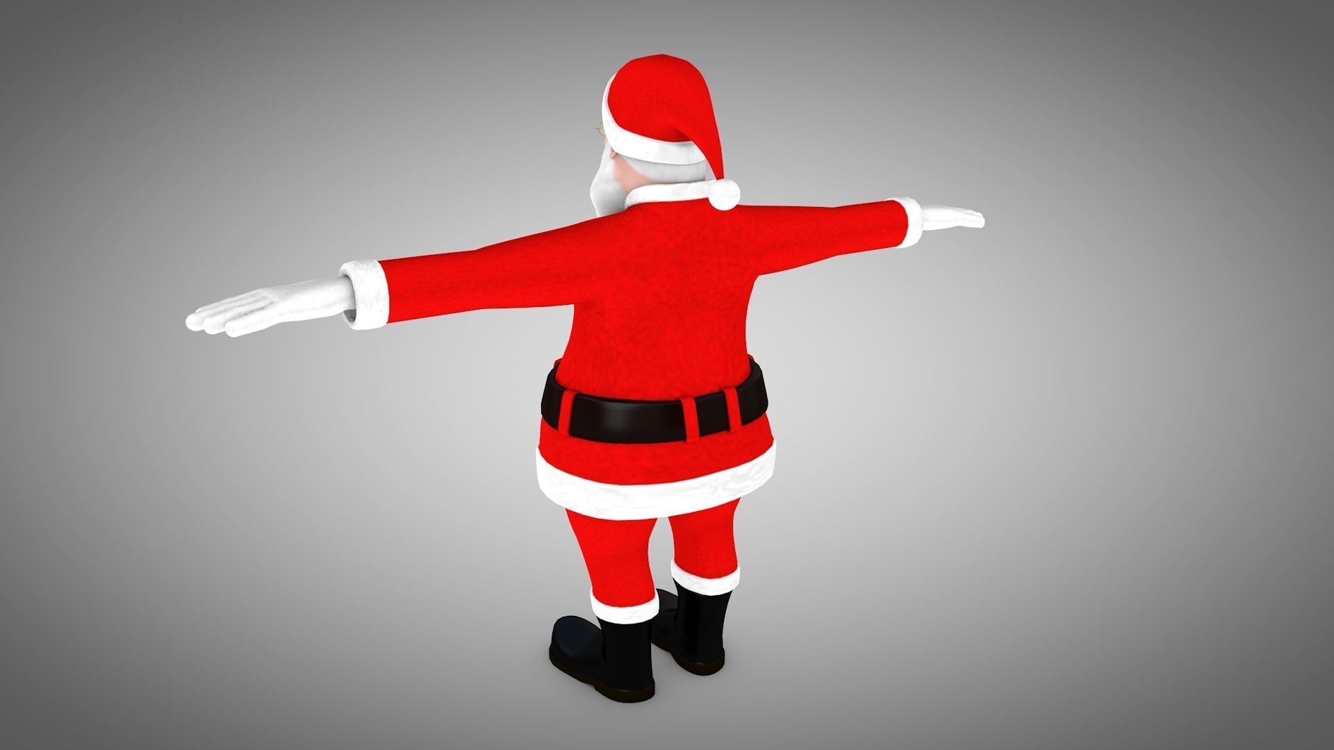 Santa Claus Rigged 3d Model and different Face emotions Low-poly 3D model_3