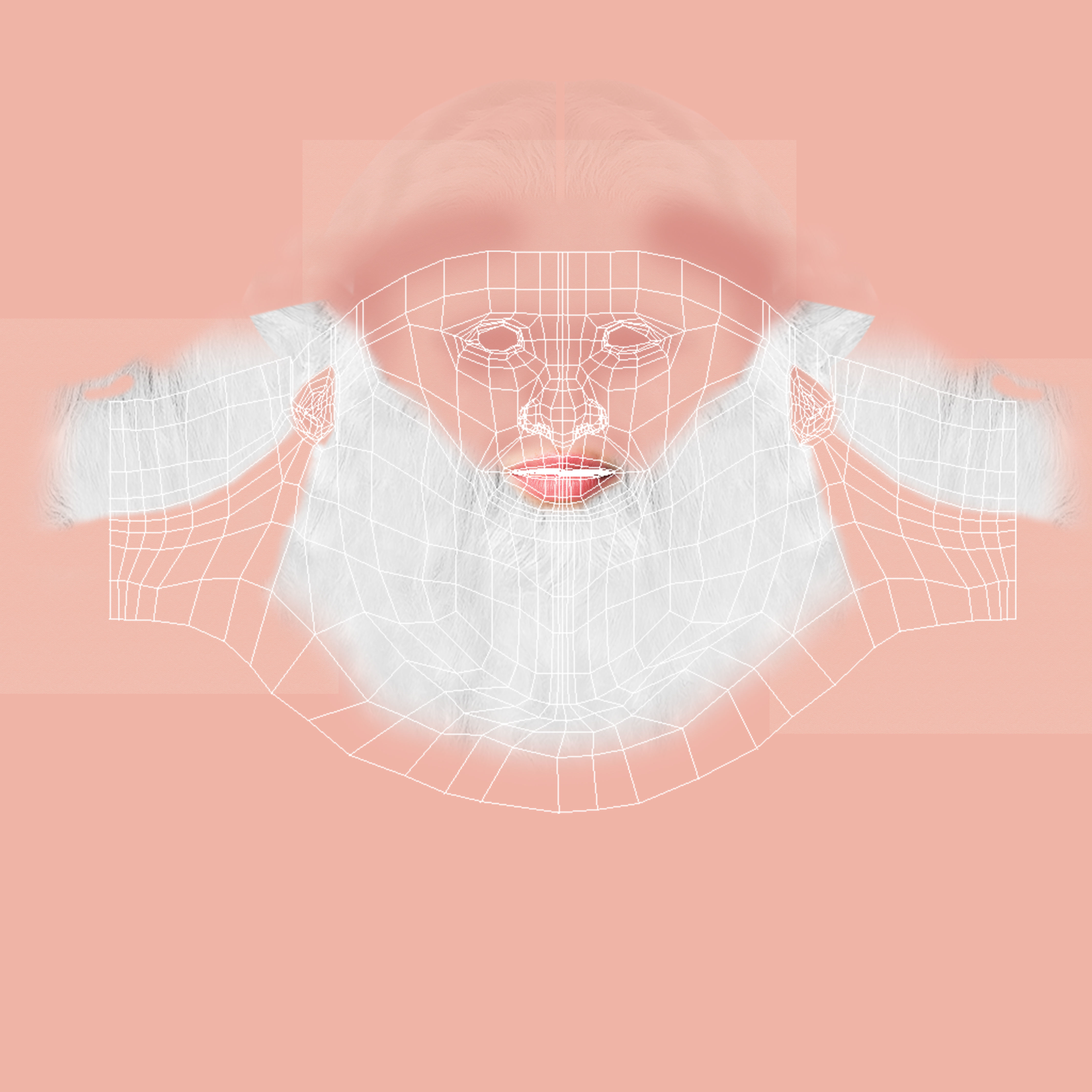 Santa Claus Rigged 3d Model and different Face emotions Low-poly 3D model_10