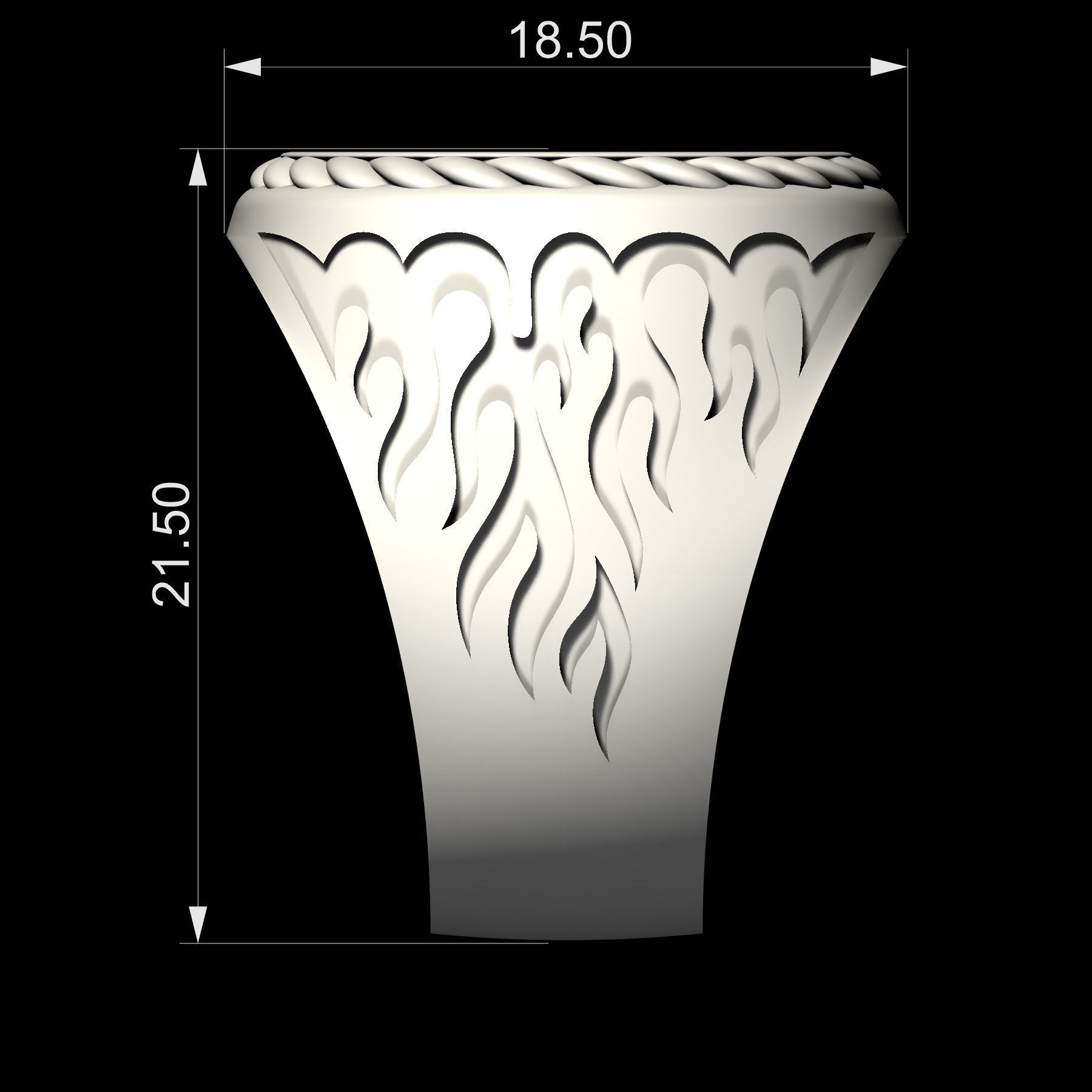 Tree ring for men 3D print model_14