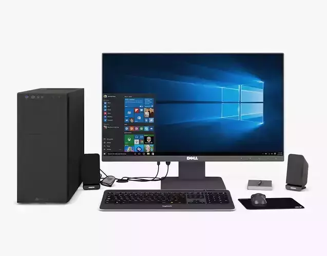 Computer Set 01 3D model