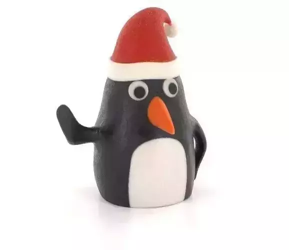 Christmas Linux penguin Free 3D print model