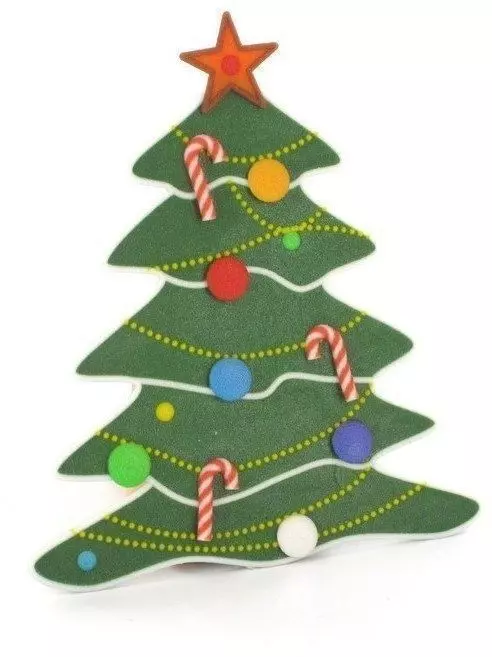 Flat decorative Christmas tree Free 3D print model_0