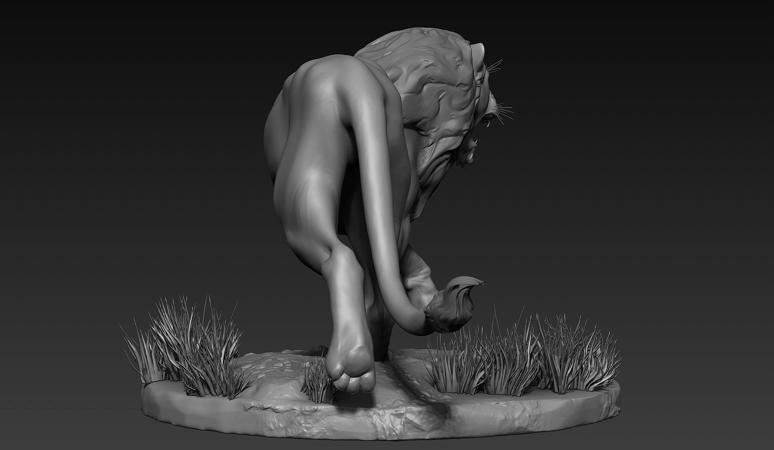 Lion Zbrush Sculpt 3D model_12