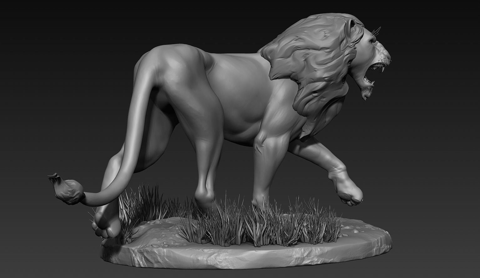Lion Zbrush Sculpt 3D model_4