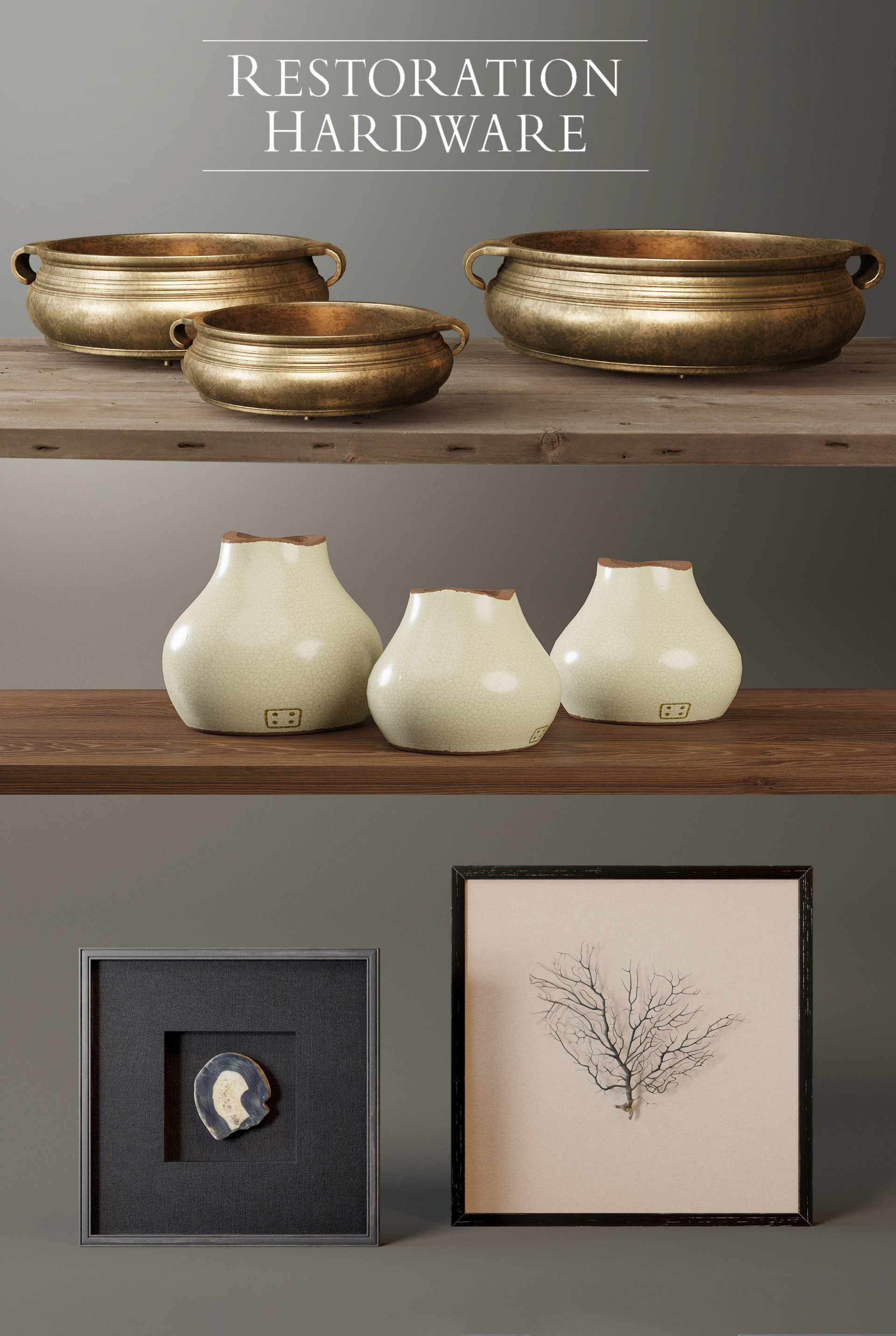 Restoration Hardware decorative set 3D model_1