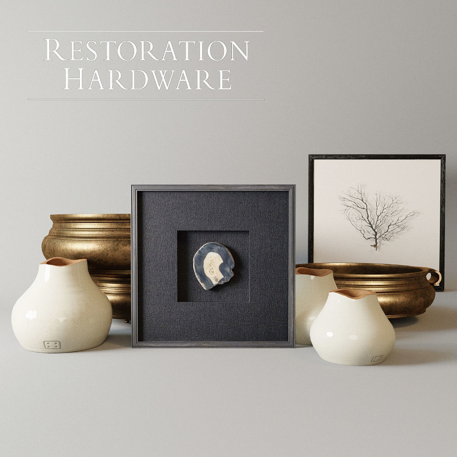 Restoration Hardware decorative set 3D model_2