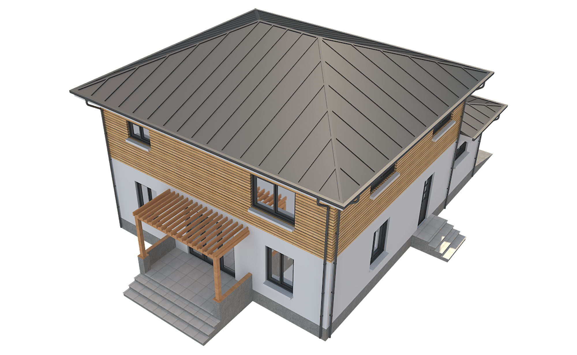  Cottage House 1 Low-poly 3D model_6