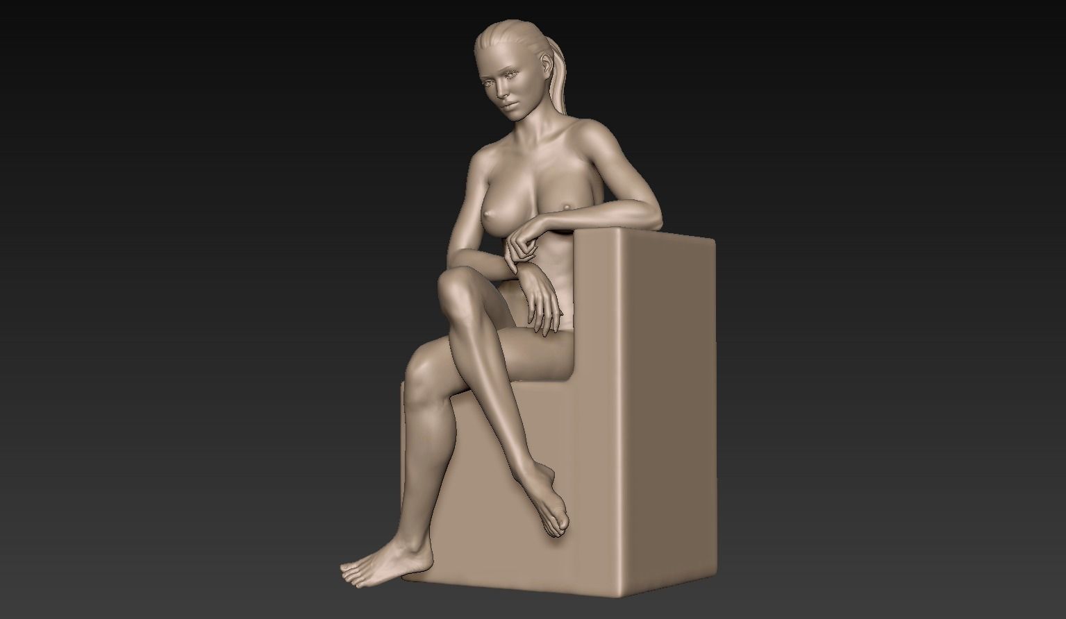 Zbrush Female Sculpt 08 3D model_7