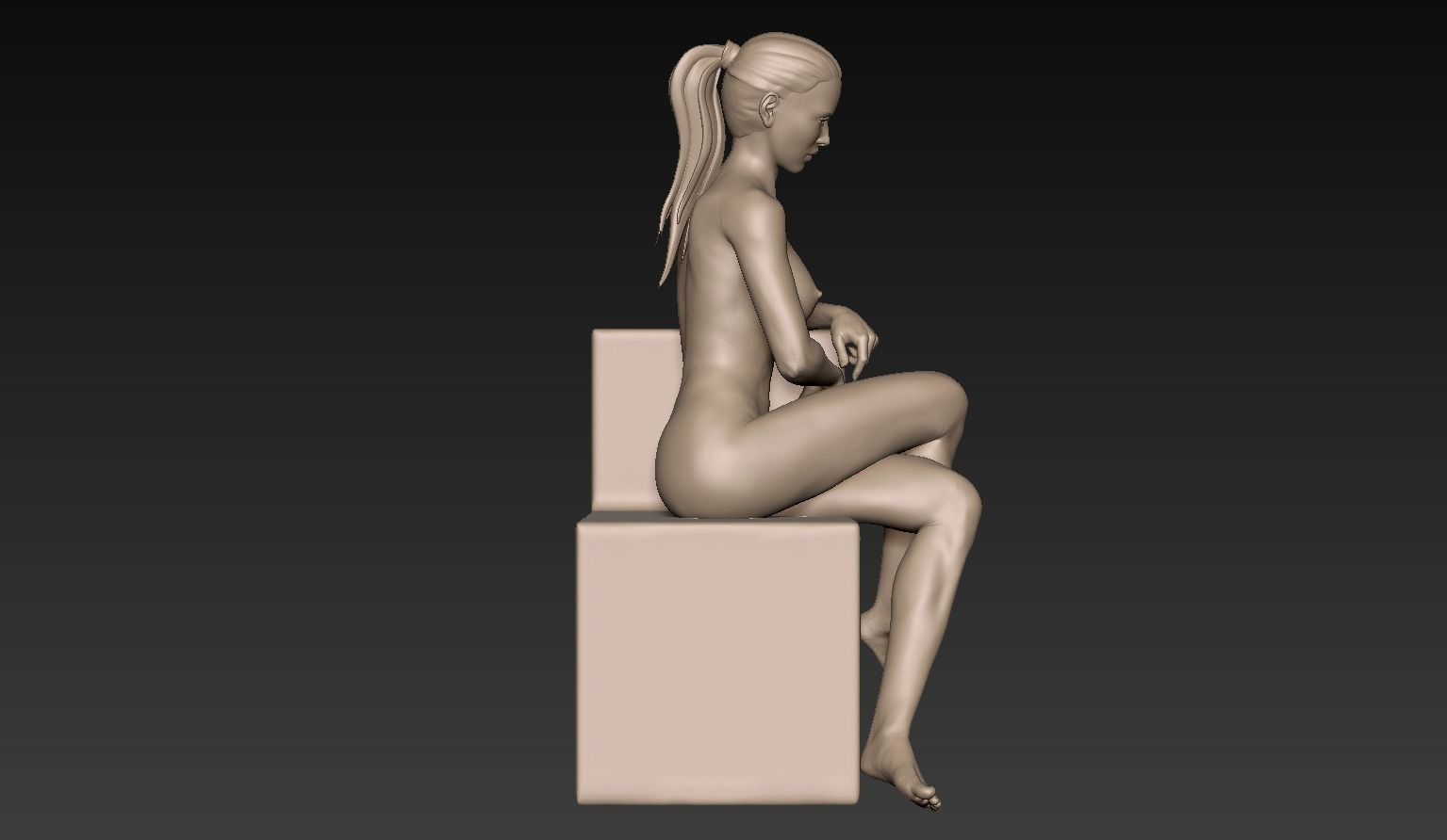 Zbrush Female Sculpt 08 3D model_9