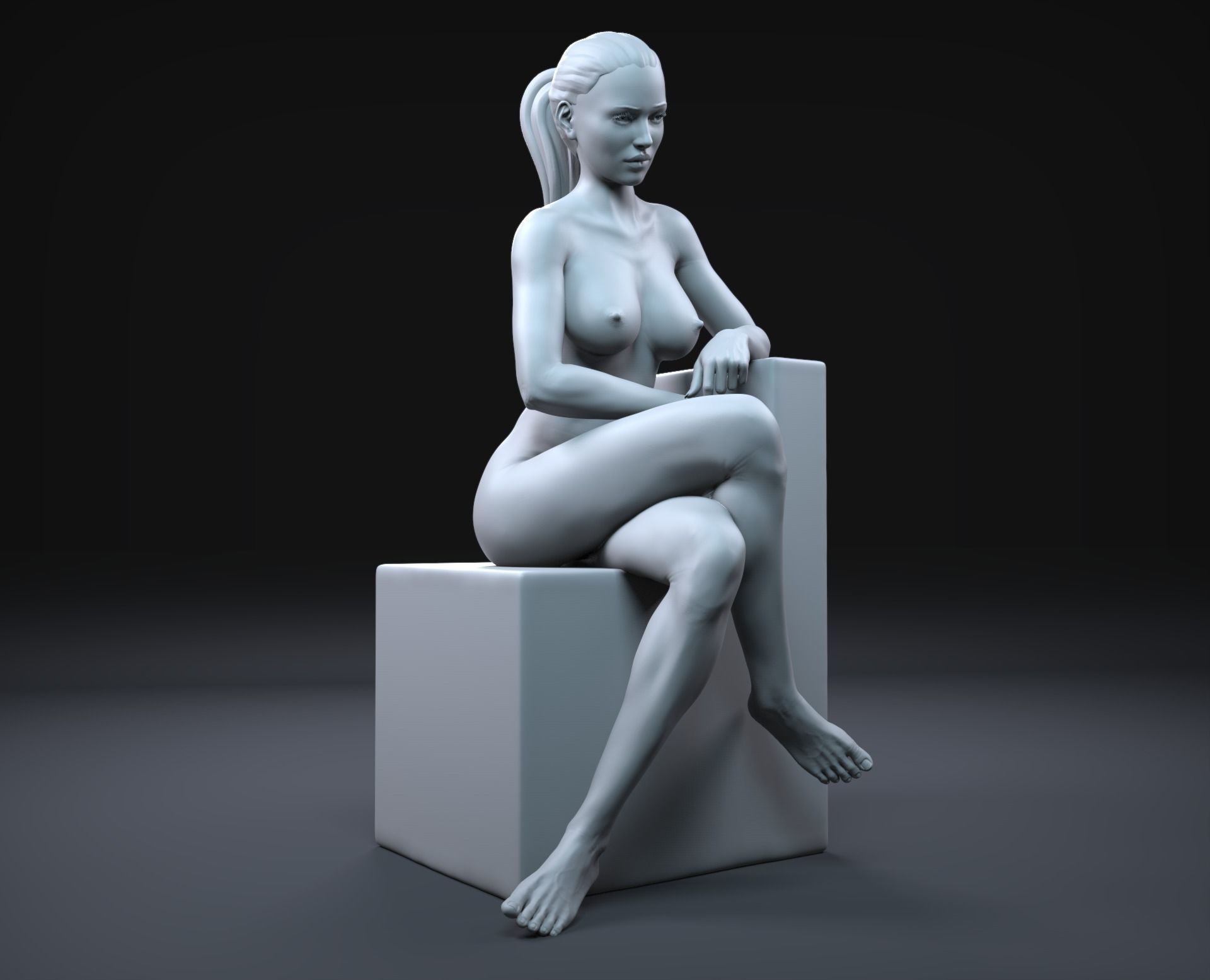 Zbrush Female Sculpt 08 3D model_2
