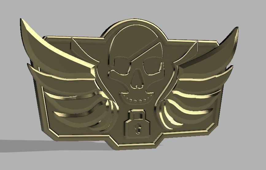 Blackwatch McCree belt buckle 3D Model 3D print model_3