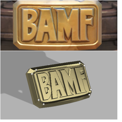 Mccree belt buckle 3dprinting 3D print model