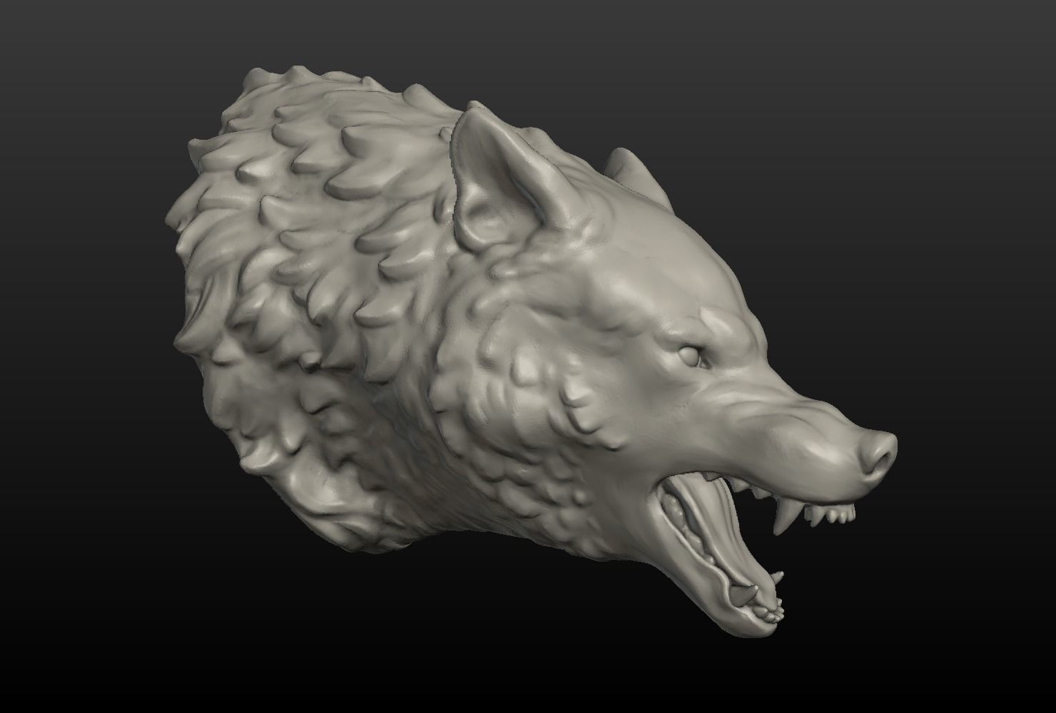 Wolf Head II 3D print model