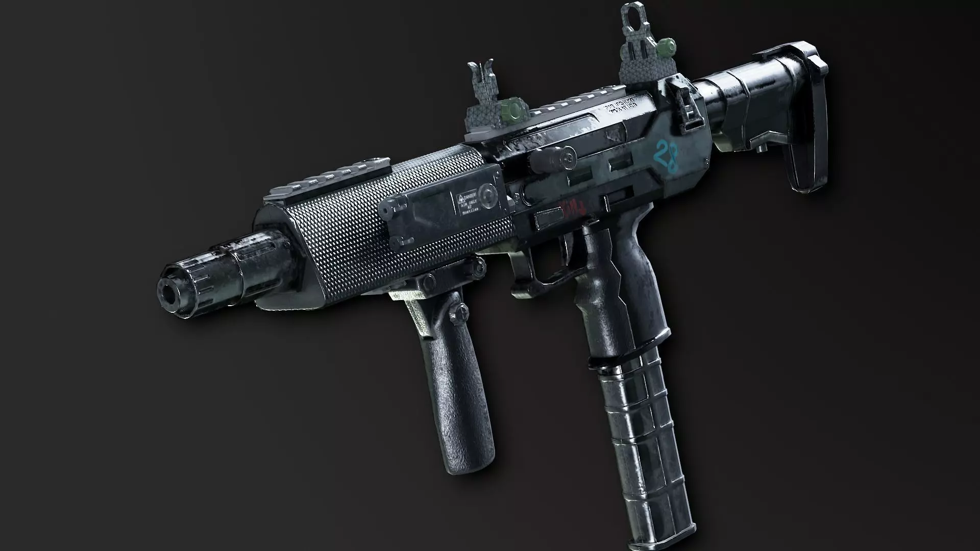 3D model SCMG-19 Sub Machine Gun VR / AR / low-poly | CGTrader