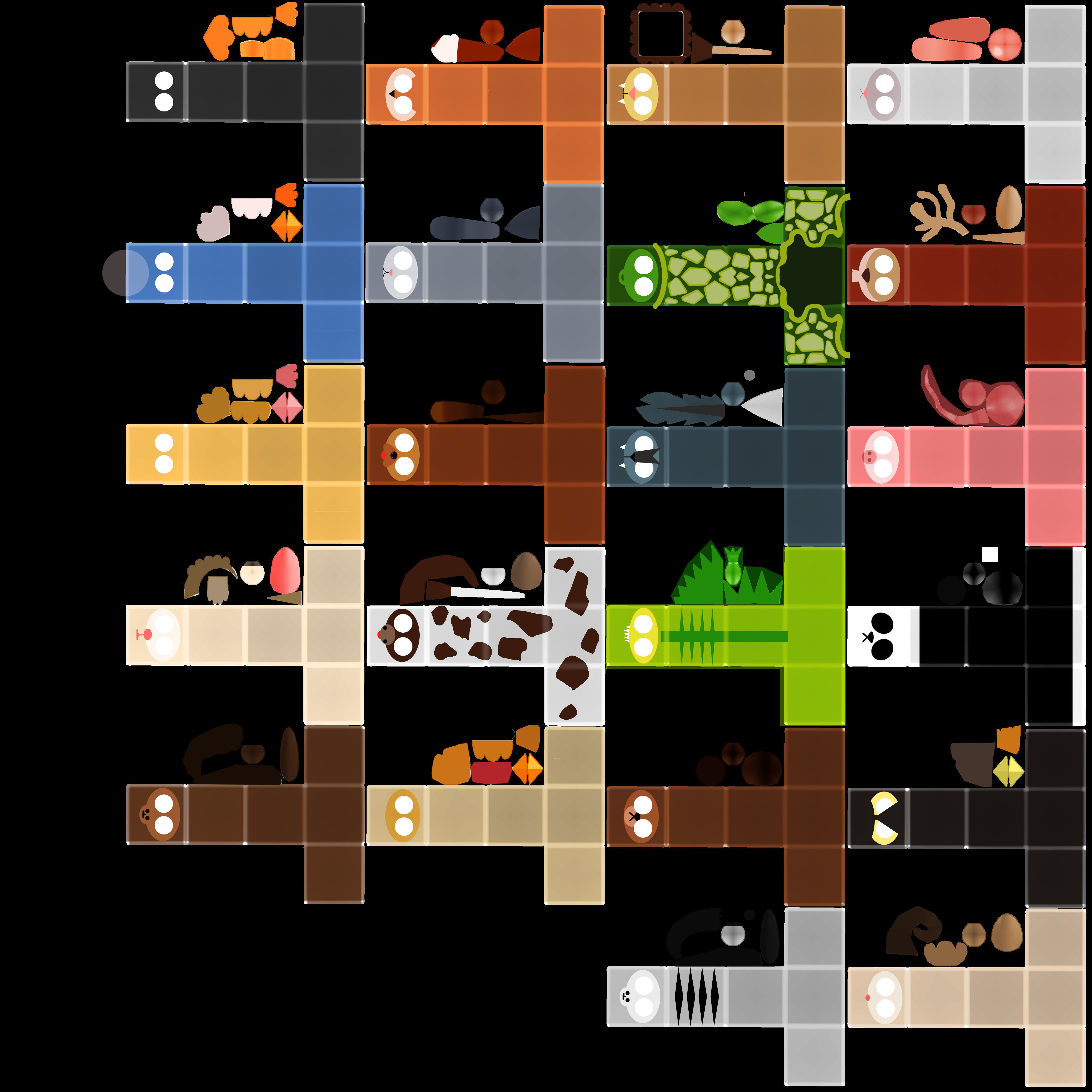 KUBIKOS - 22 Animated Cube Mini Animals Low-poly 3D model_24