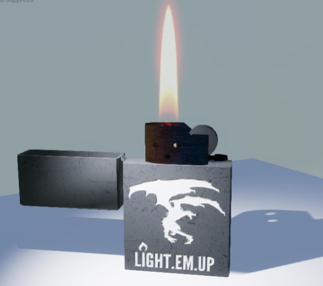 Animated Lighter  Free low-poly 3D model_1