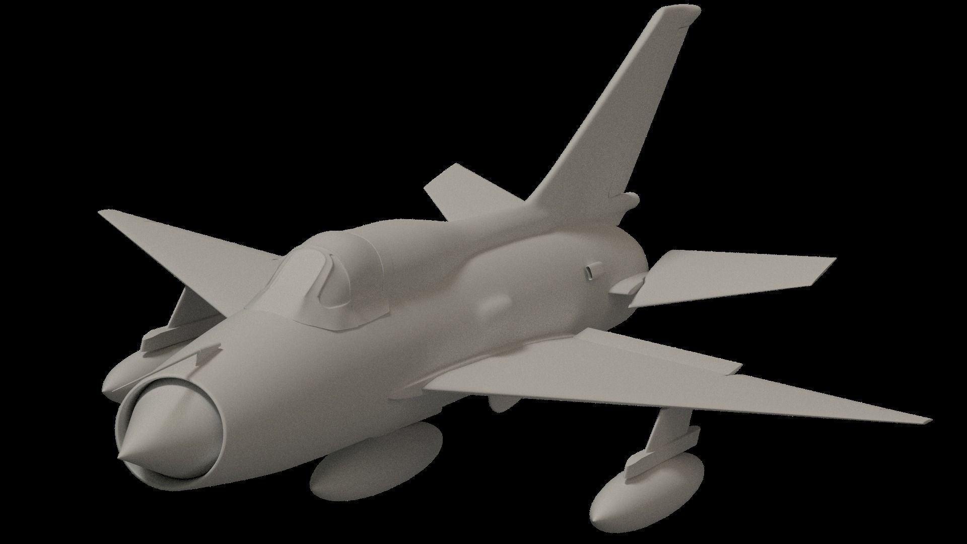 Mig 21 -no textures- 3D model_3