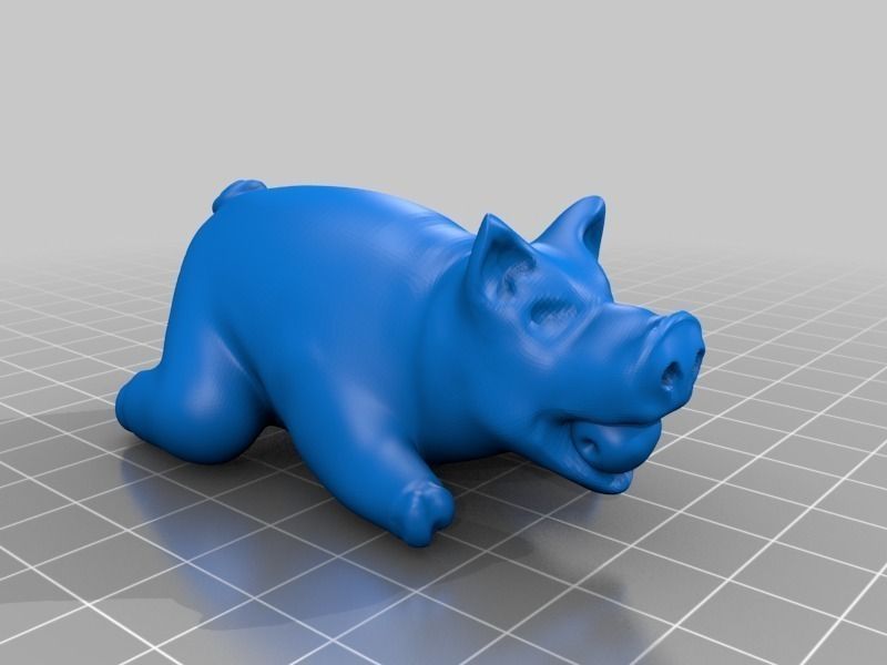 A Christmas pig Free 3D print model_1