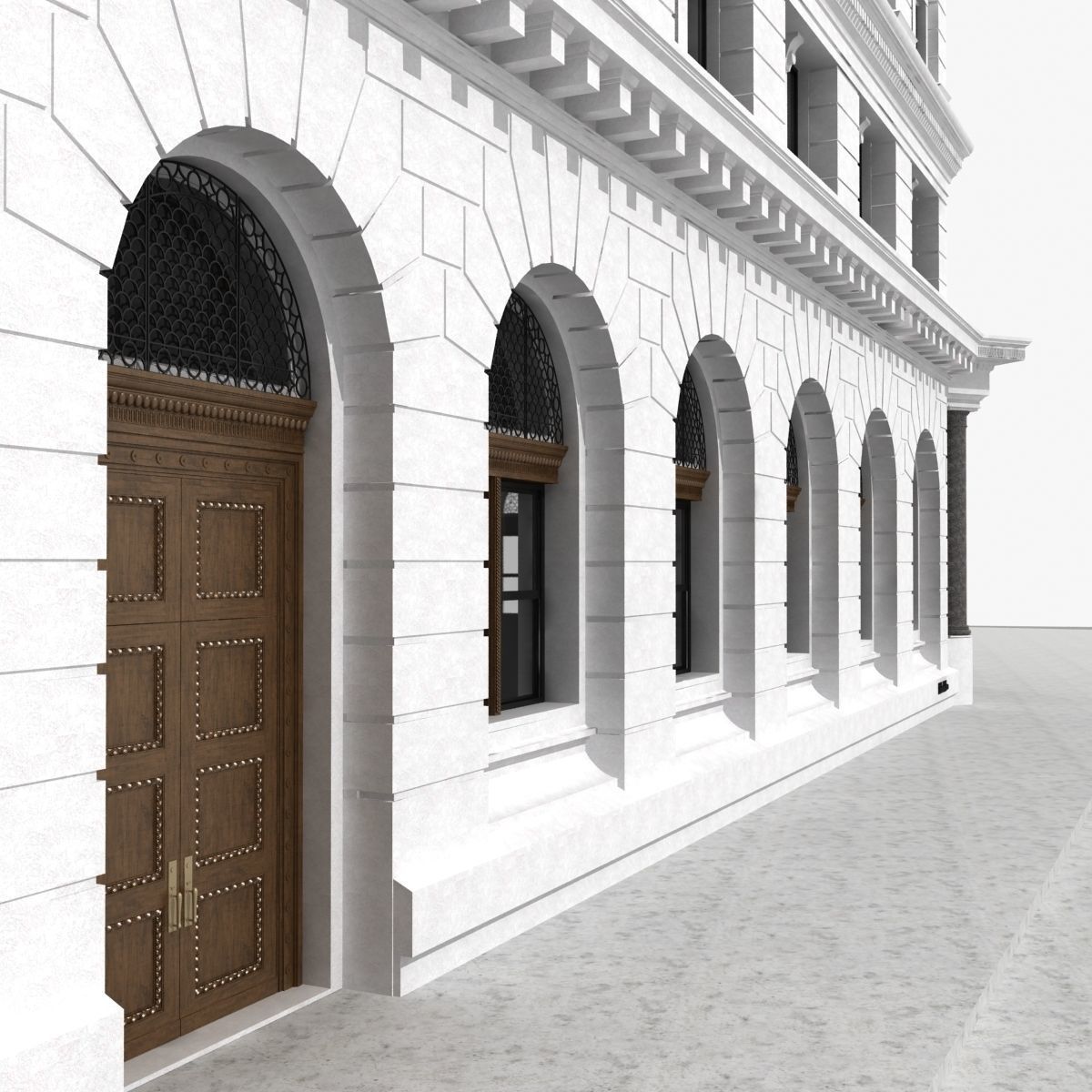 New York corner building 3D model_5