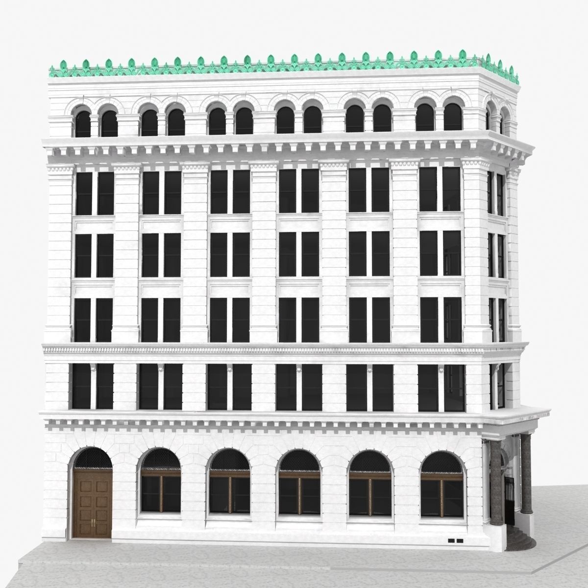 New York corner building 3D model_2