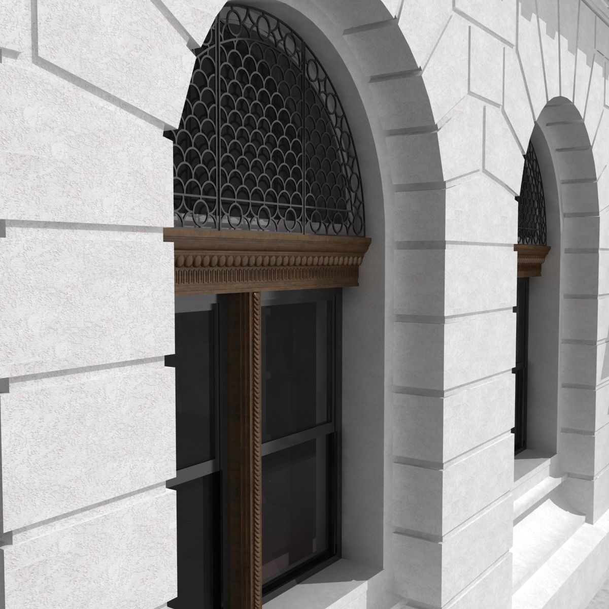 New York corner building 3D model_7