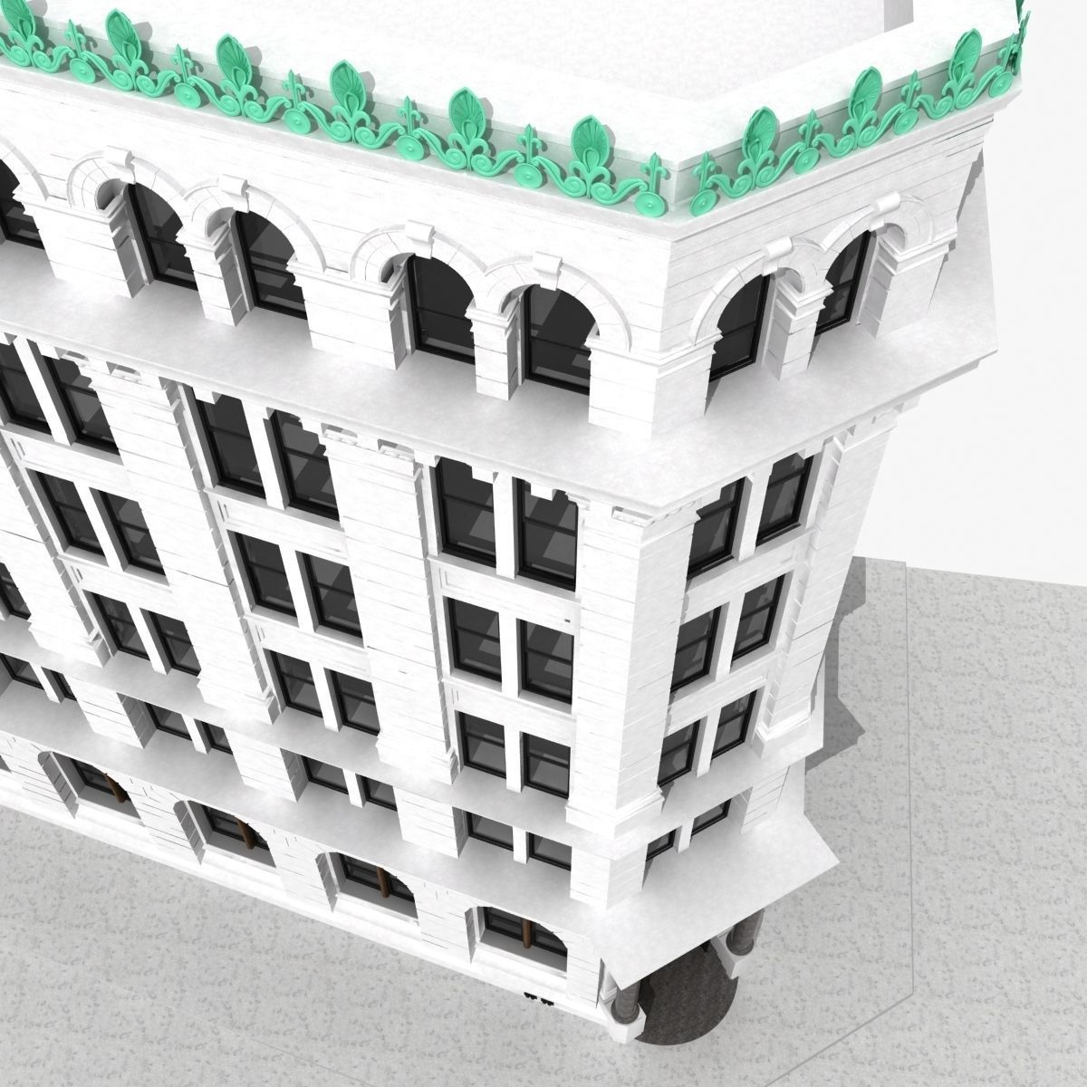 New York corner building 3D model_3