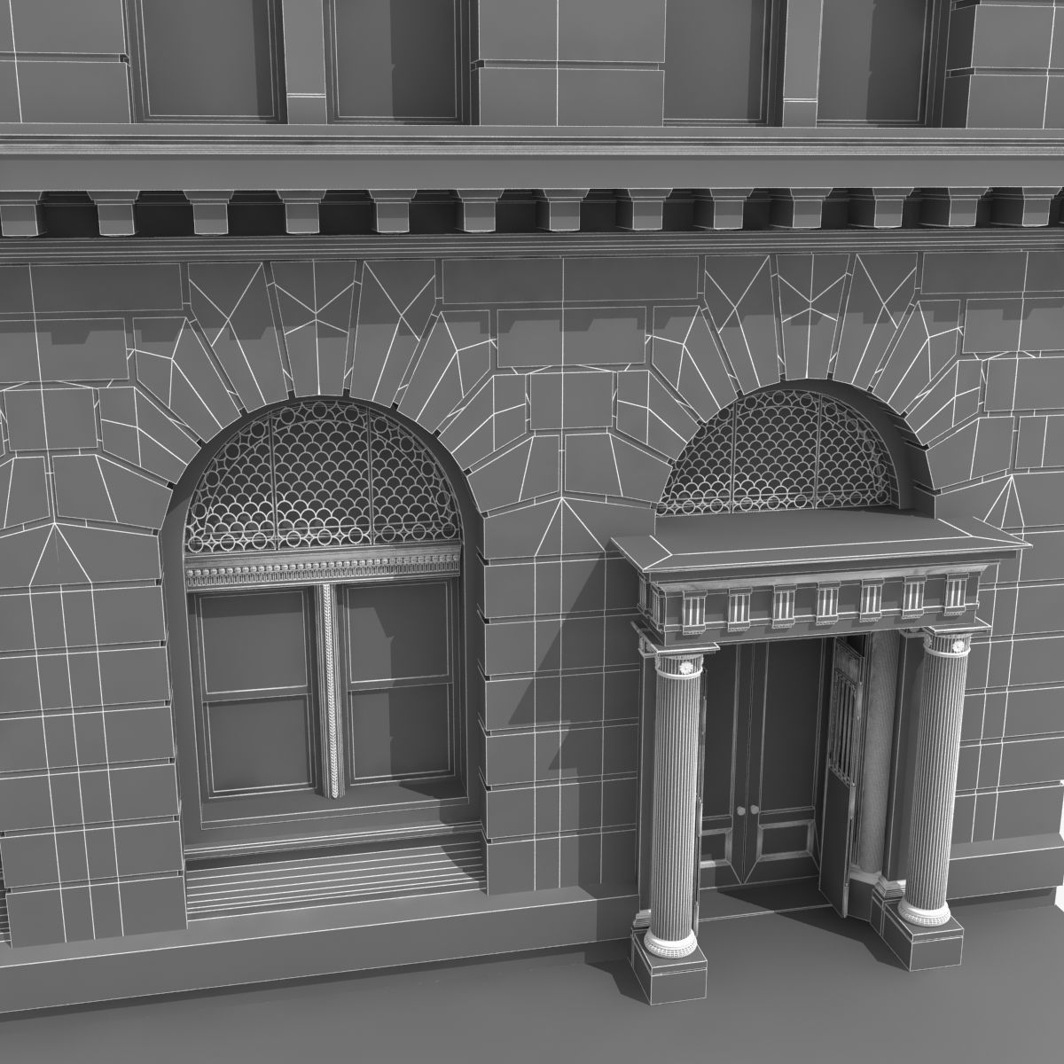 New York corner building 3D model_11