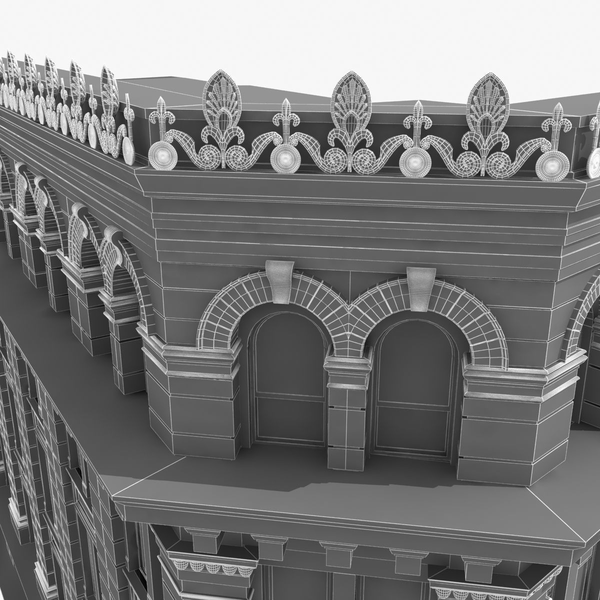 New York corner building 3D model_13