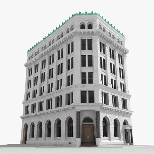 New York corner building 3D model