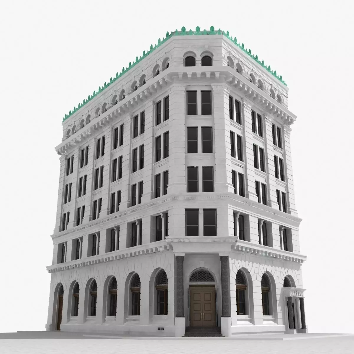 New York corner building 3D model_0