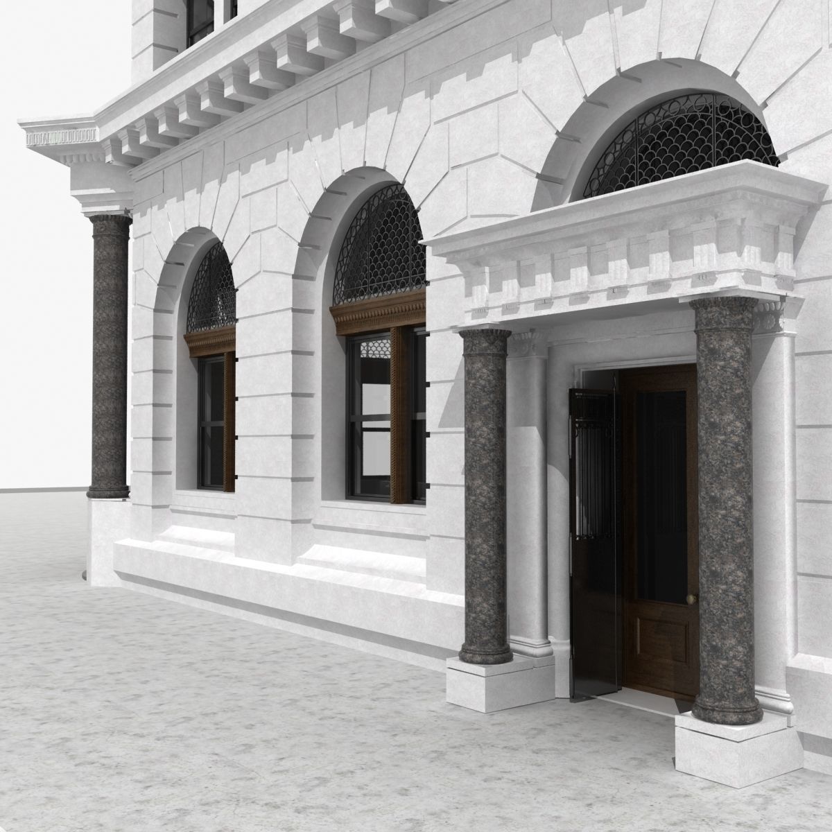 New York corner building 3D model_4