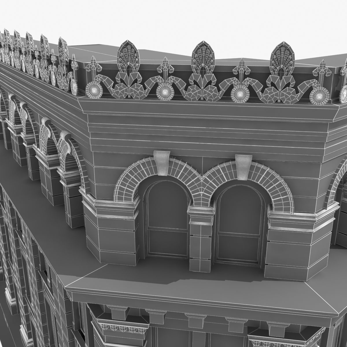 New York corner building 3D model_12