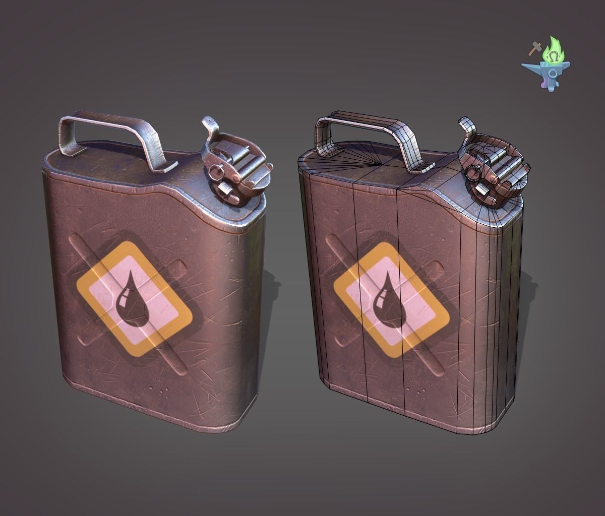 Scepter Container Low-poly 3D model_2
