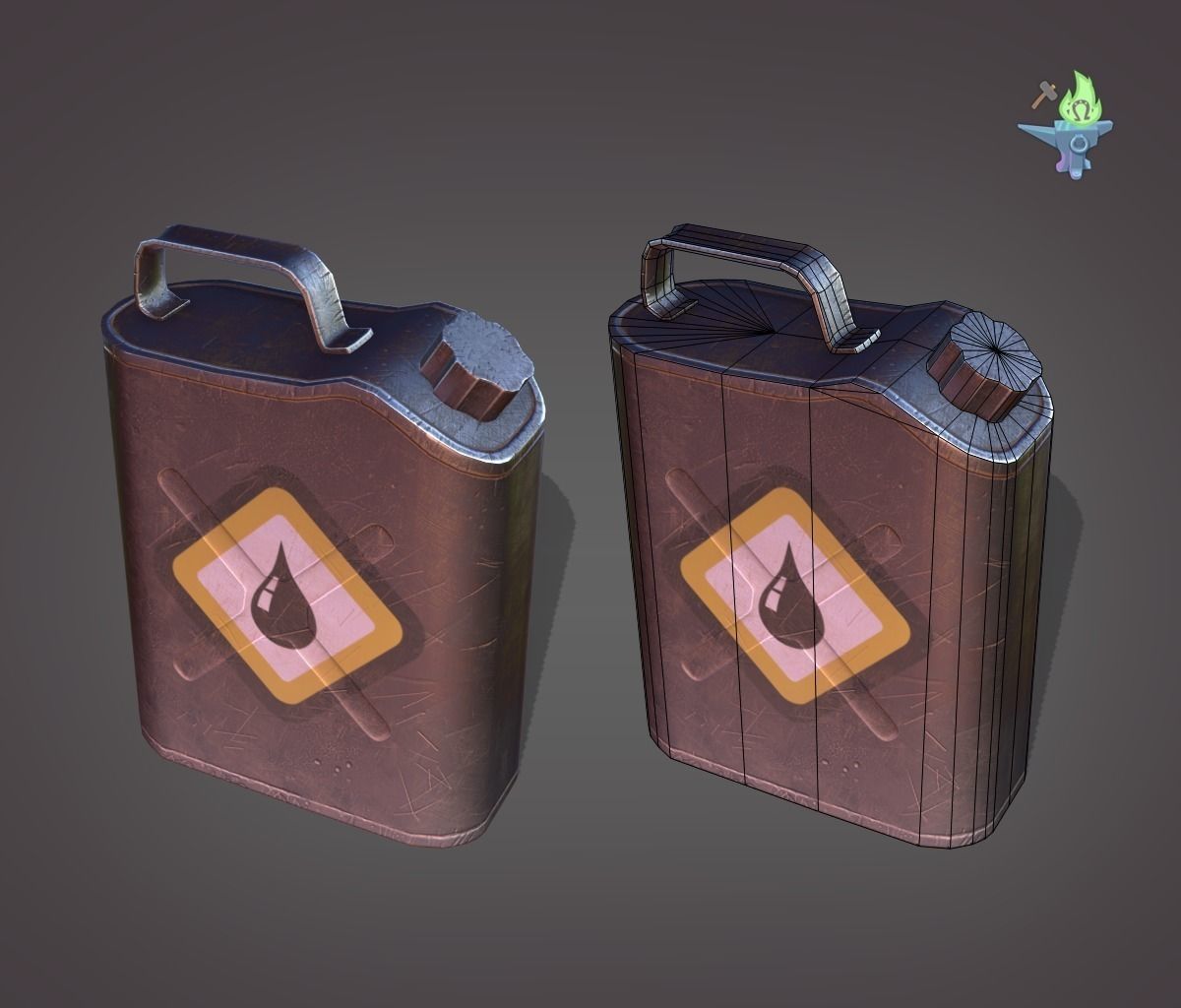 Scepter Container Low-poly 3D model_3