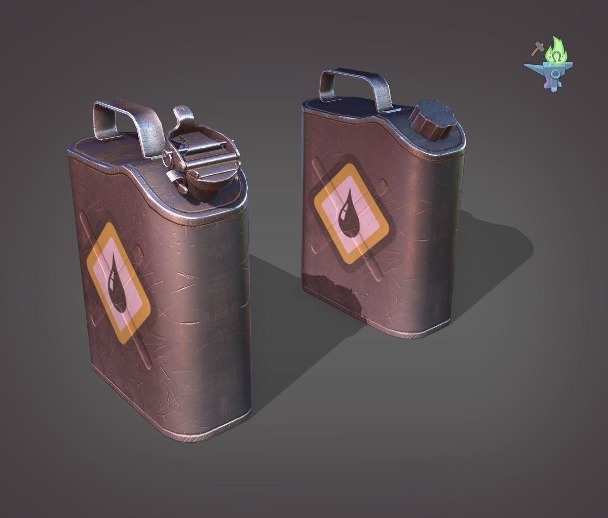 Scepter Container Low-poly 3D model_1