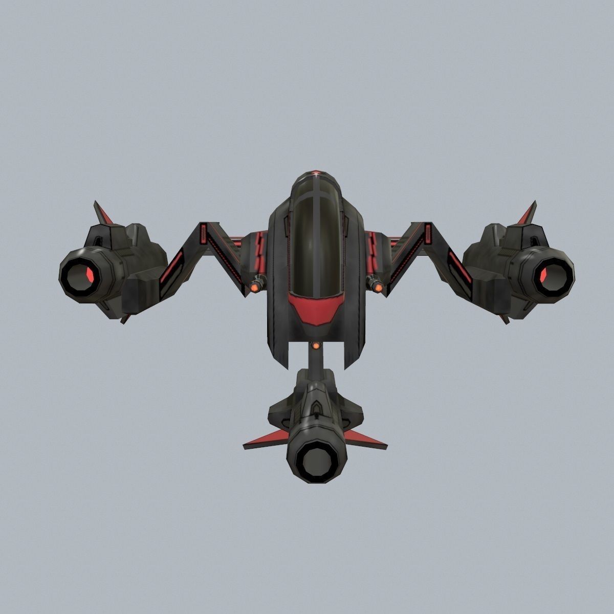 Spaceship WR Low-poly 3D model_2
