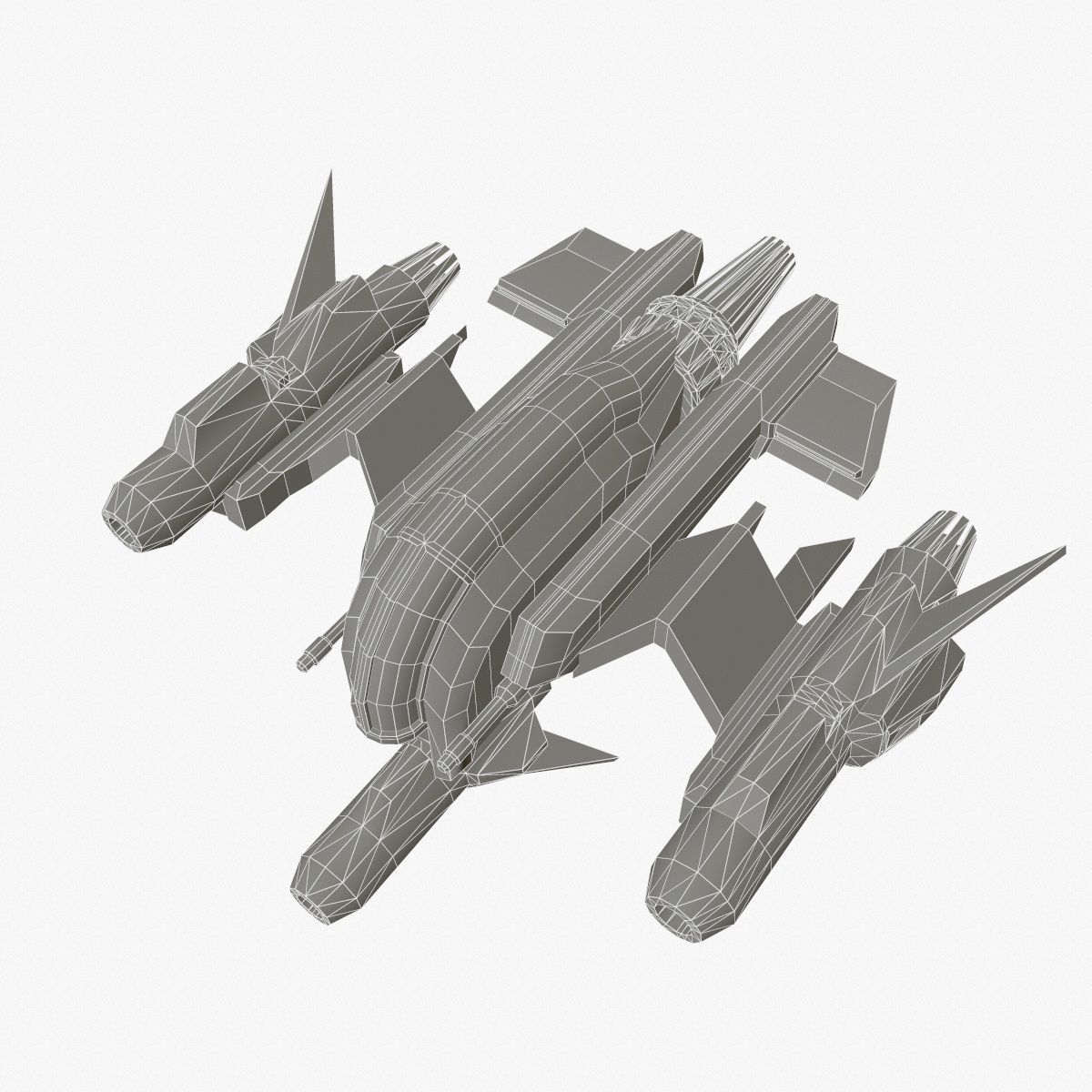Spaceship WR Low-poly 3D model_9