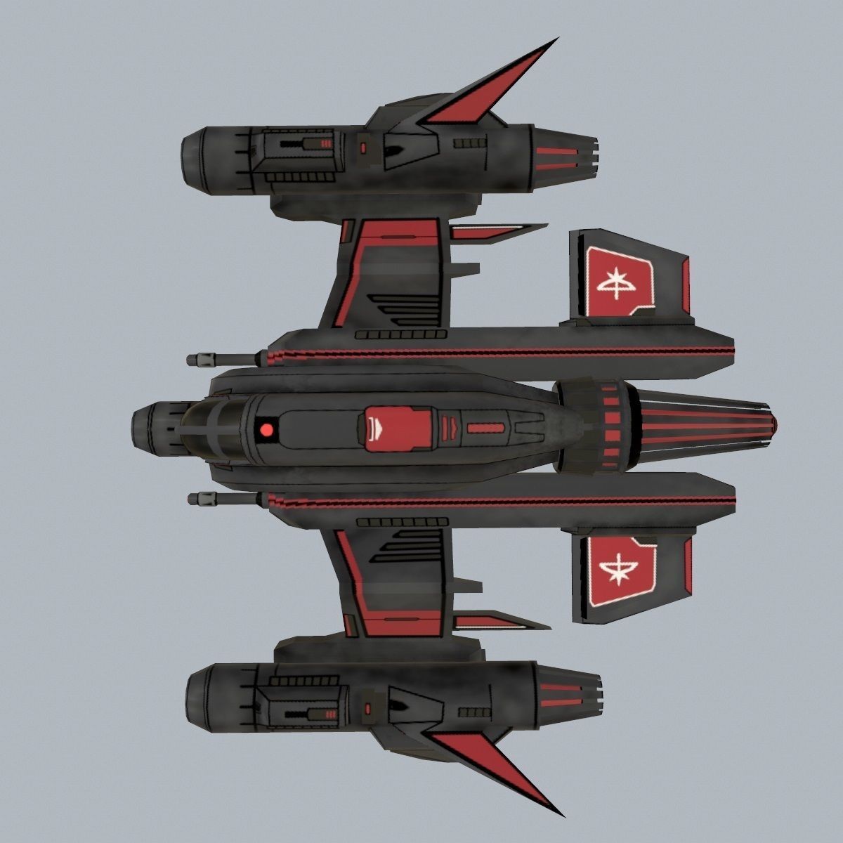 Spaceship WR Low-poly 3D model_4