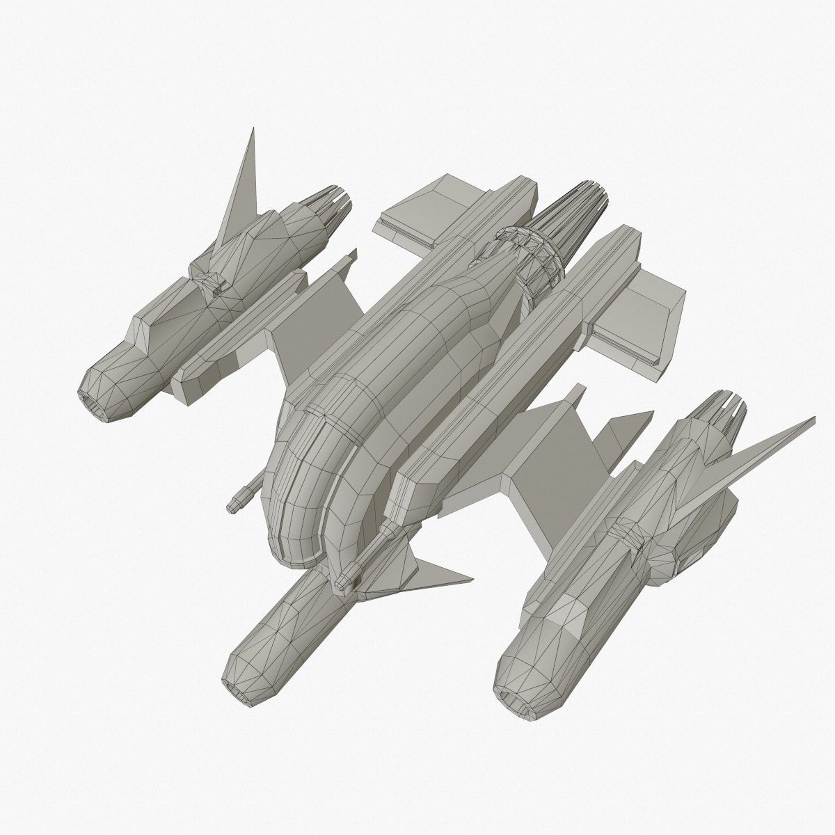 Spaceship WR Low-poly 3D model_8