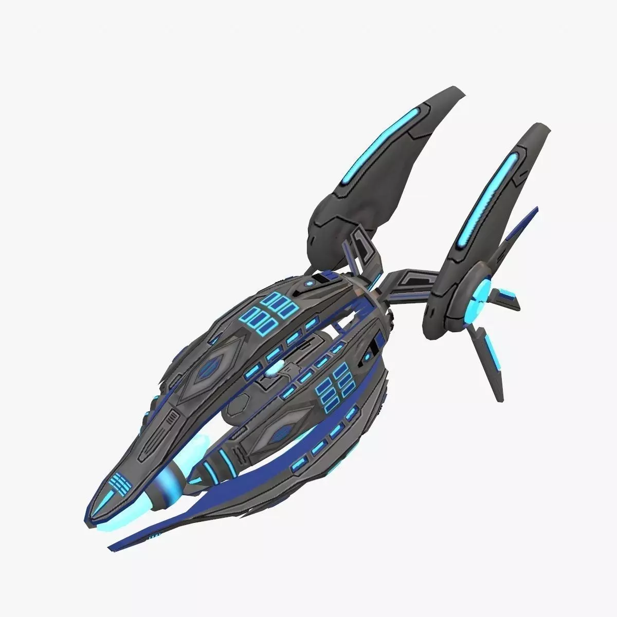 Spaceship VR Low-poly 3D model