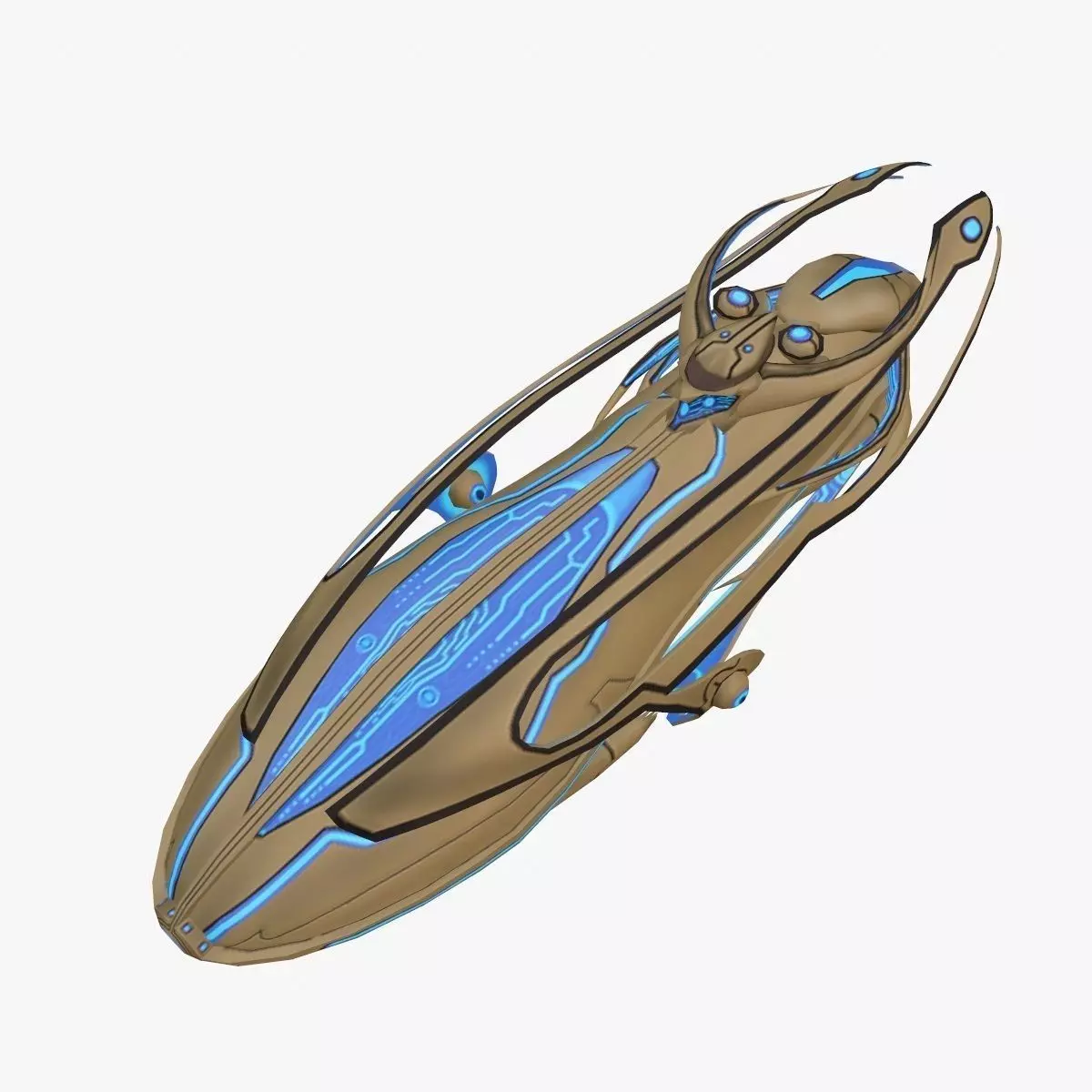 Spaceship CAR Low-poly 3D model