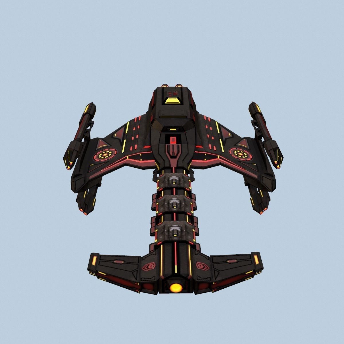 Spaceship EVO Low-poly 3D model_4