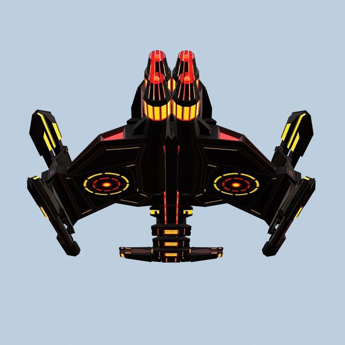 Spaceship EVO Low-poly 3D model_6