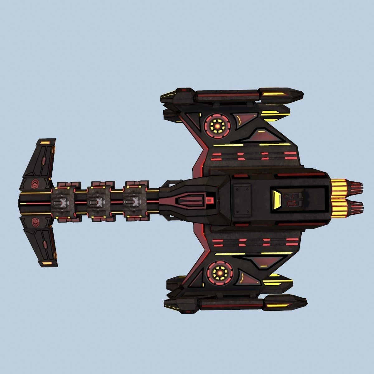Spaceship EVO Low-poly 3D model_5