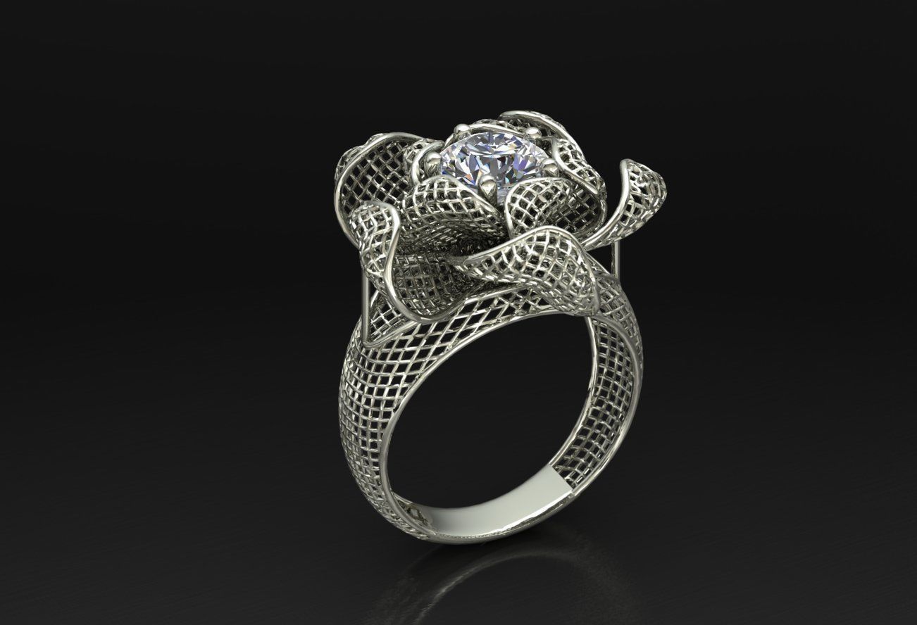 lattice ring 3D print model_2