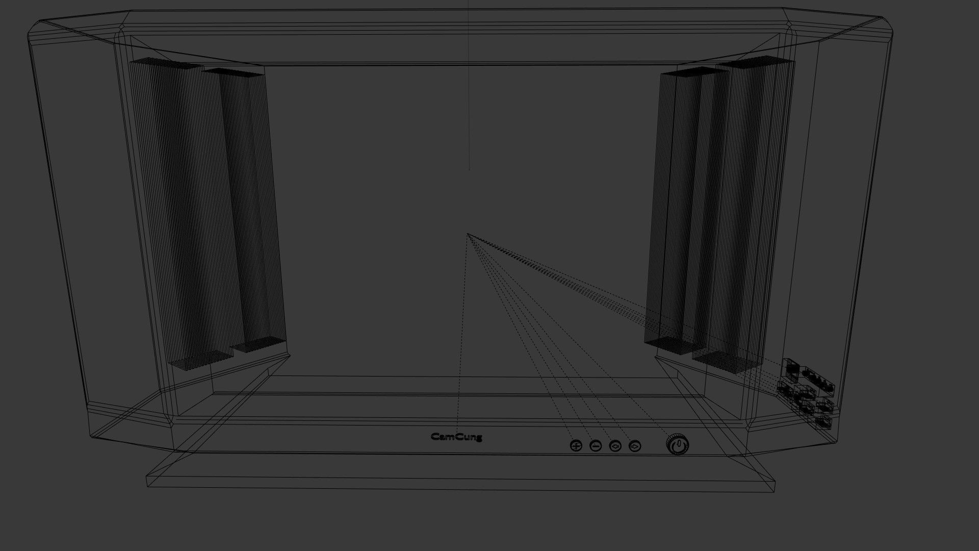 CRT and LCD TV Low-poly 3D model_16